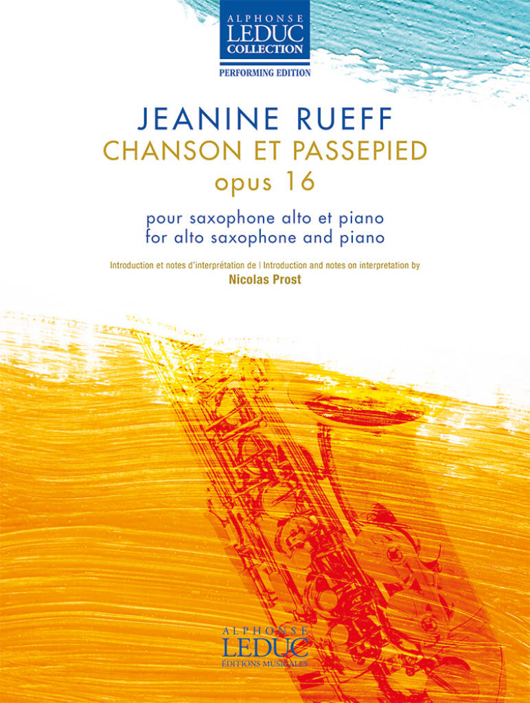 Chanson et Passepied opus 16 : pour saxophone alto et piano