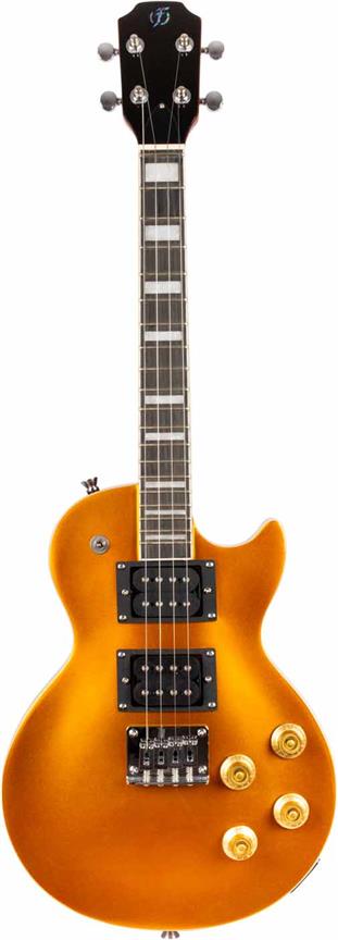 Centurion Tenor Electric Ukulele - Goldtop : Singlecut Shape. Solid Body