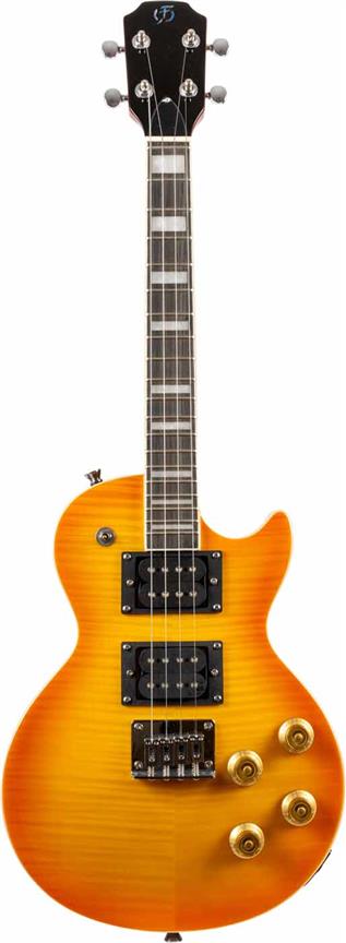 Centurion Tenor Electric Ukulele - Vintage Burst : Singlecut Shape. Solid Body