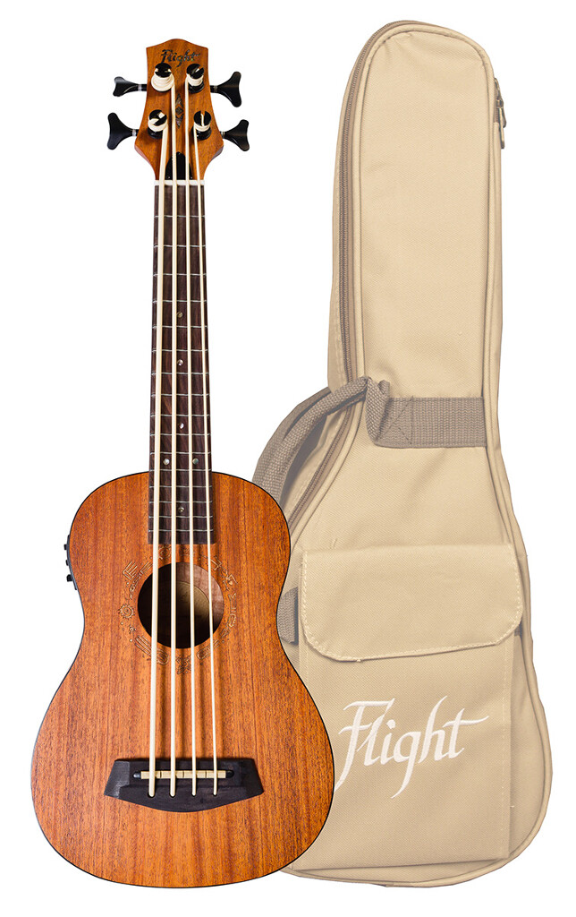 Electro-Acoustic Bass Ukulele (med taske) Flight DUBS
