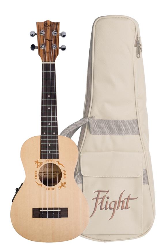 DUC525CEQ Concert Electro Ukulele -Solid Top Zebra : With bag