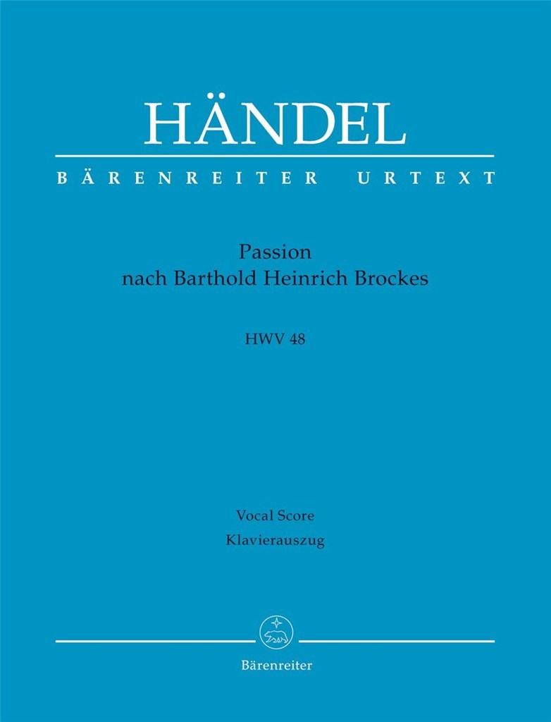 Passion nach Barthold Heinrich Brockes : HWV 48