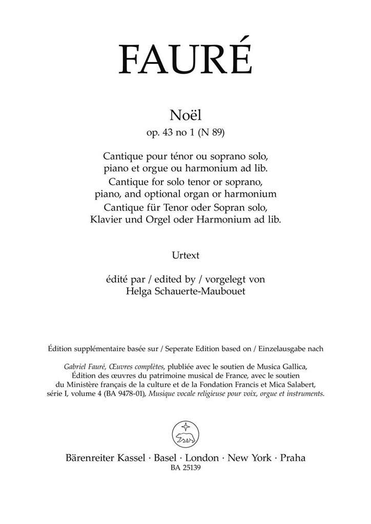 Noël : N 89 - Op. 43 No. 1