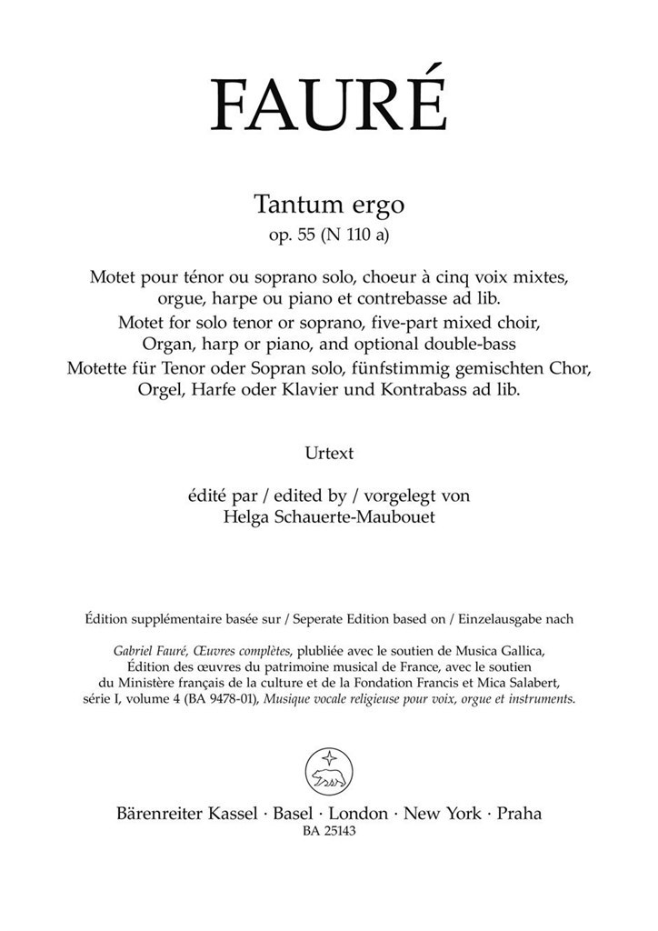 Tantum ergo : N 110a - Op. 55