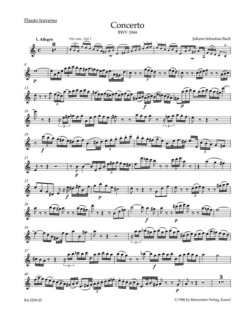 Concerto in A minor BWV 1044 : Triple Concerto
