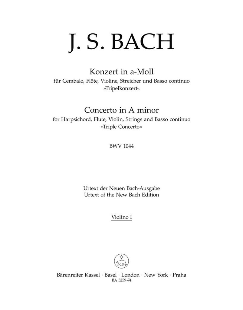 Concerto in A minor BWV 1044 : Triple Concerto