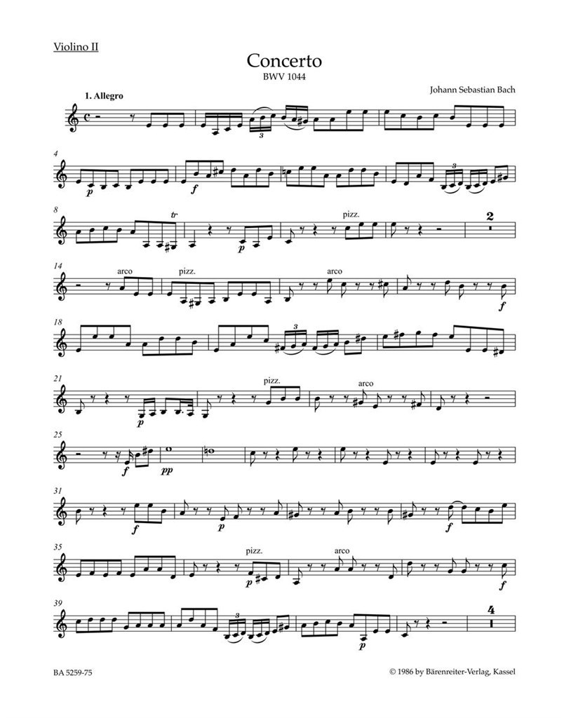 Concerto in A minor BWV 1044 : Triple Concerto