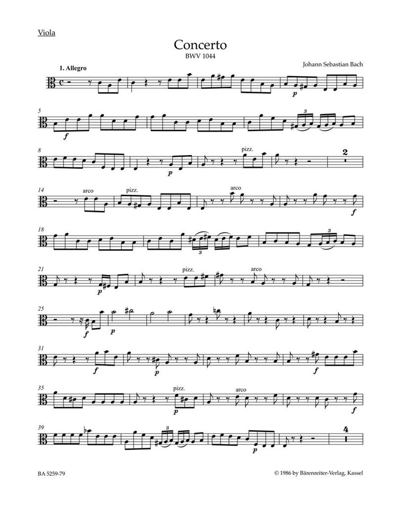Concerto in A minor BWV 1044 : Triple Concerto