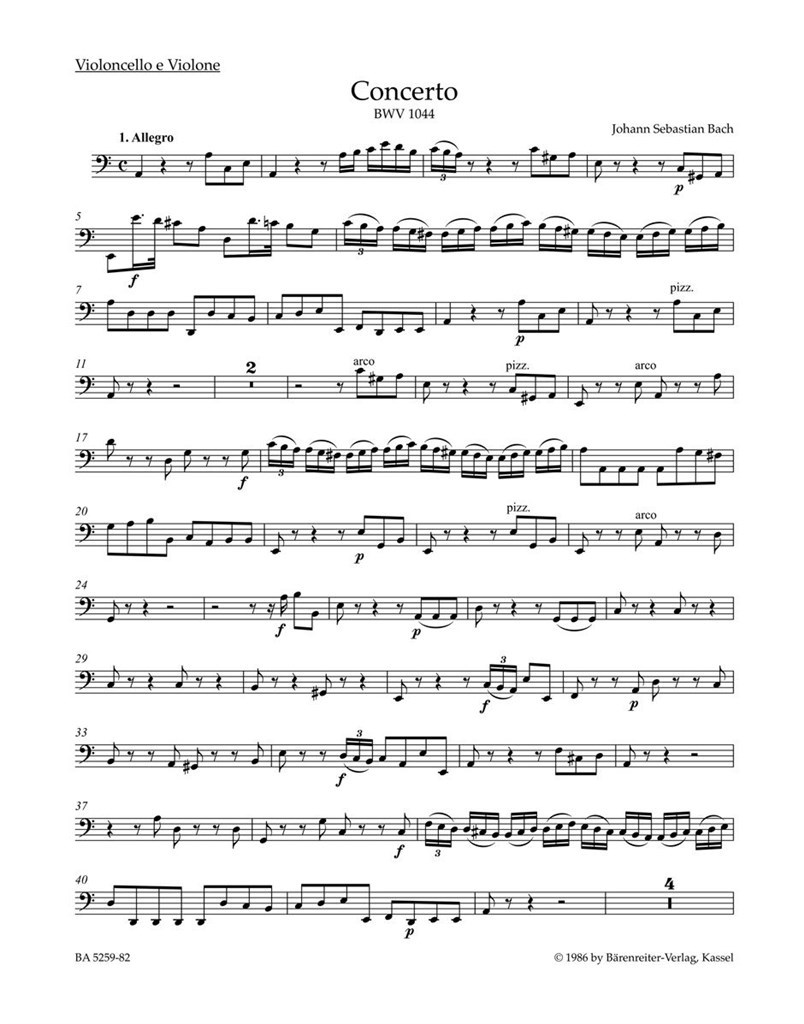 Concerto in A minor BWV 1044 : Triple Concerto