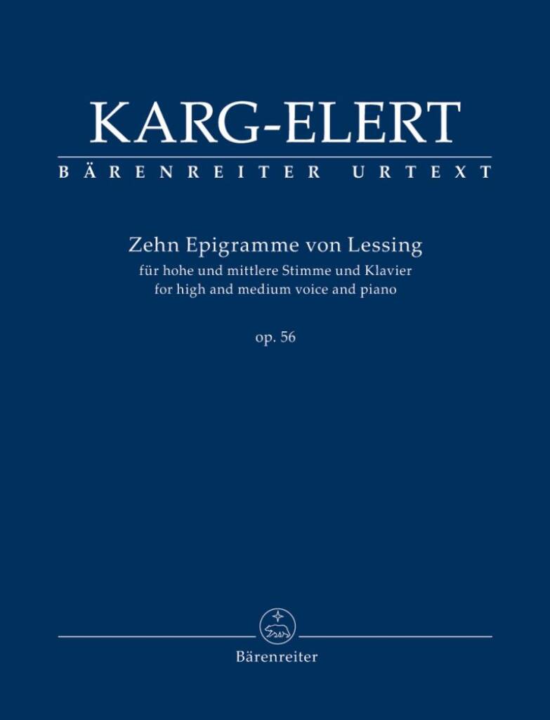 Ten Epigrams by Lessing : For high and medium voice and piano op. 56