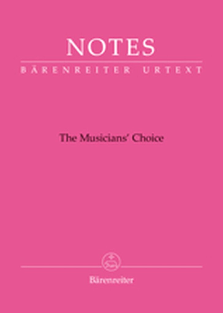 Notes - The Musicians' Choice - Pink : The Musicians' Choice, Bärenreiter notebook with the Chopin pink cover