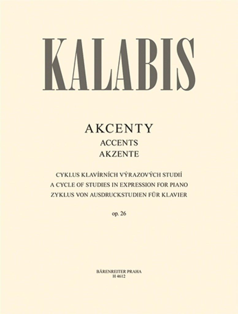 Accents Op. 26 : A Cycle of Studies In Expression for Piano