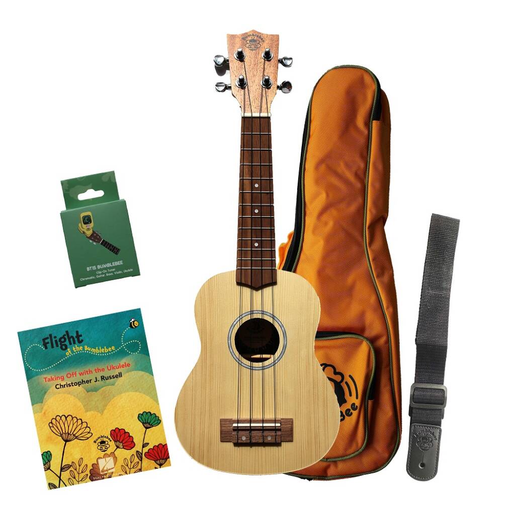 Bumblebee BUS50 Soprano Ukulele Pack - engelsk sprog