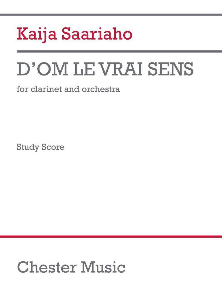 D'Om le Vrai Sens (Study Score)