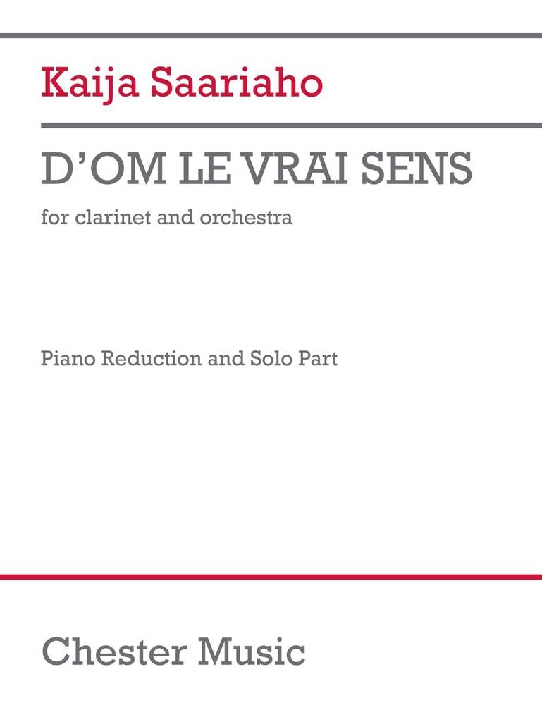 D'Om le Vrai Sens (Piano Reduction)