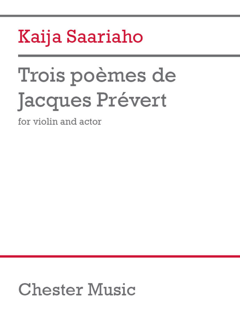 Trois poèmes de Jacques Prévert : Violin and Actor