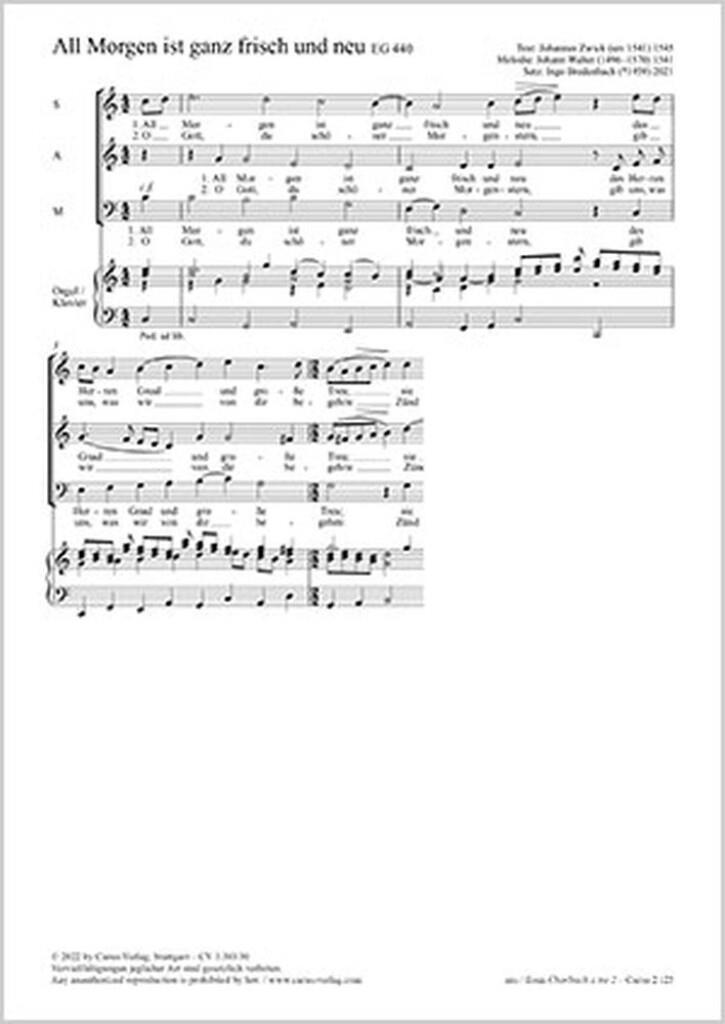 All Morgen ist ganz frisch und neu : C major