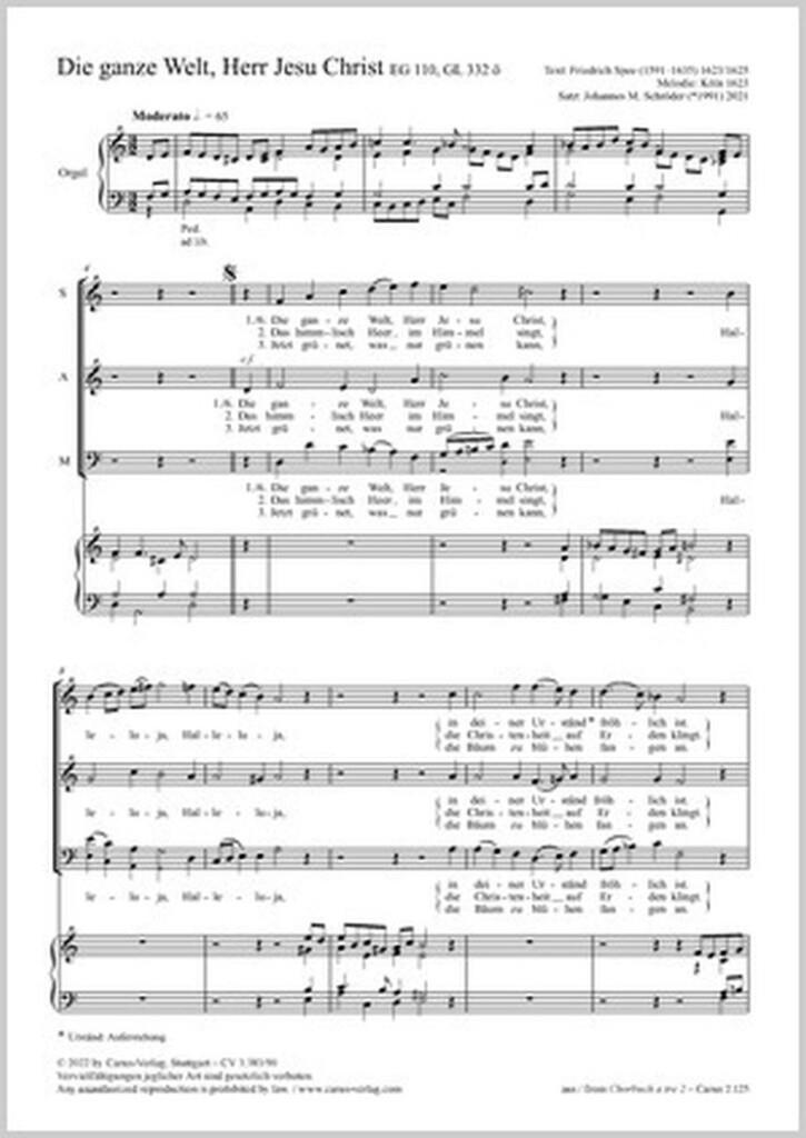 Die ganze Welt, Herr Jesu Christ : D minor