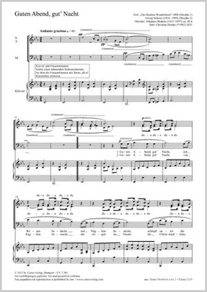Guten Abend, gut' Nacht : E flat major