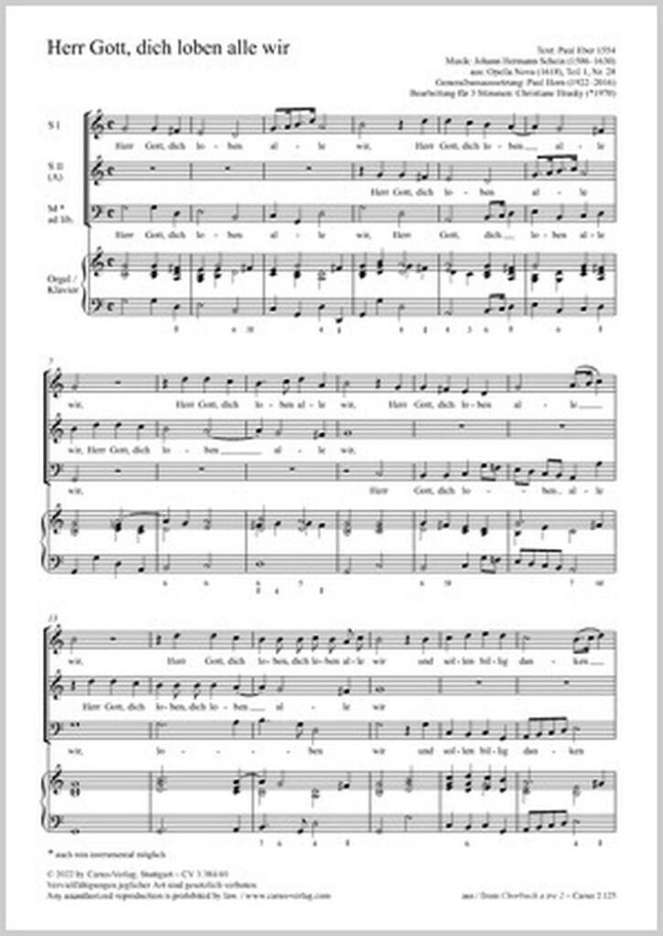 Herr Gott, dich loben alle wir : G major