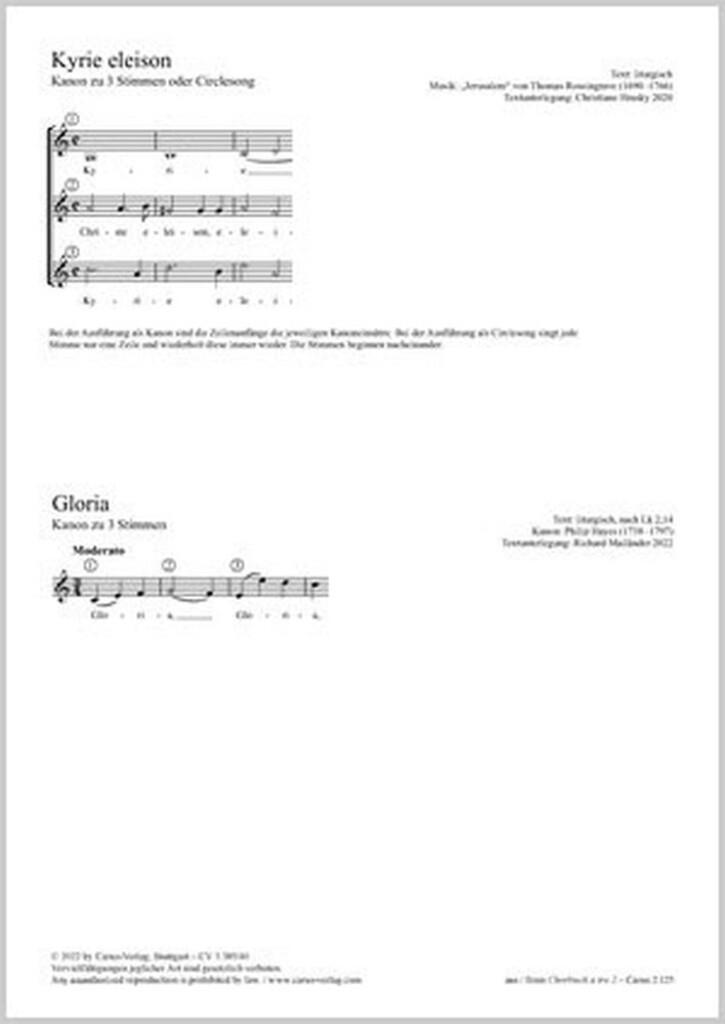 Kyrie eleison / Gloria : Kanon