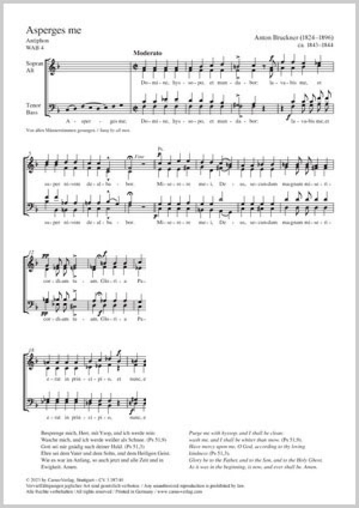 Asperges me : Antiphon
