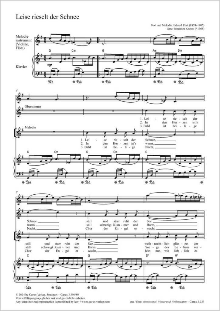 Leise rieselt der Schnee : G major