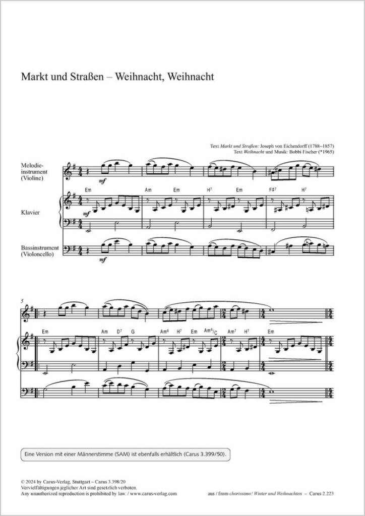 Markt und Straße - Weihnacht, Weihnacht : E minor