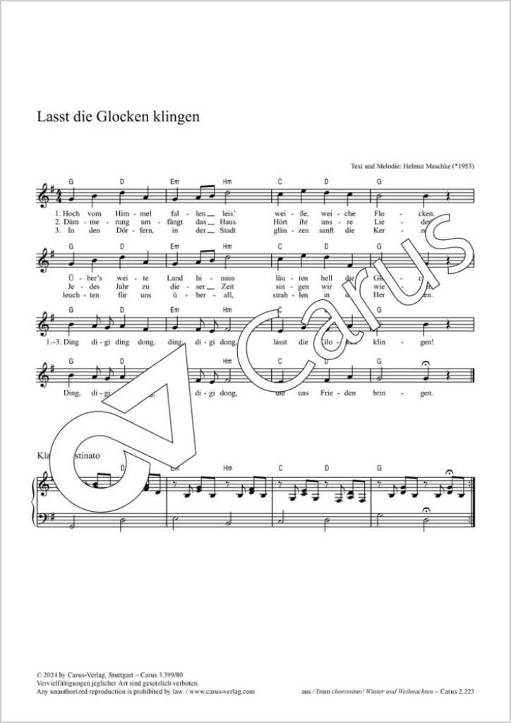Lasst die Glocken klingen : G major