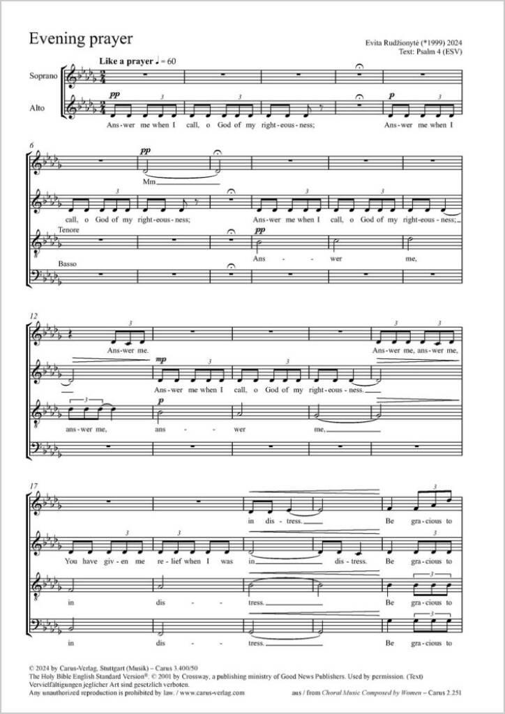 Evening prayer : B flat minor
