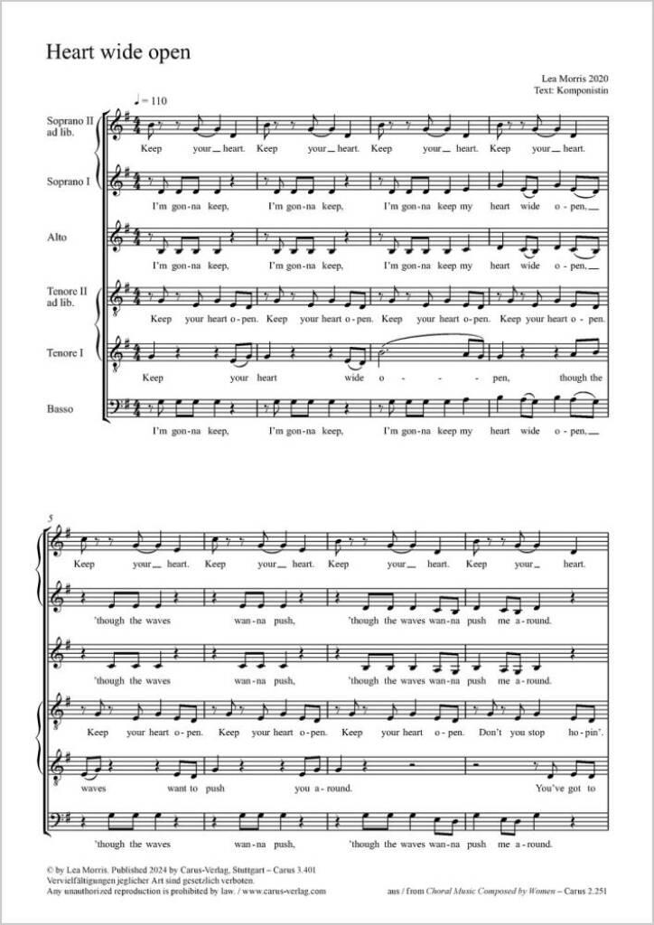 Heart wide open : G major