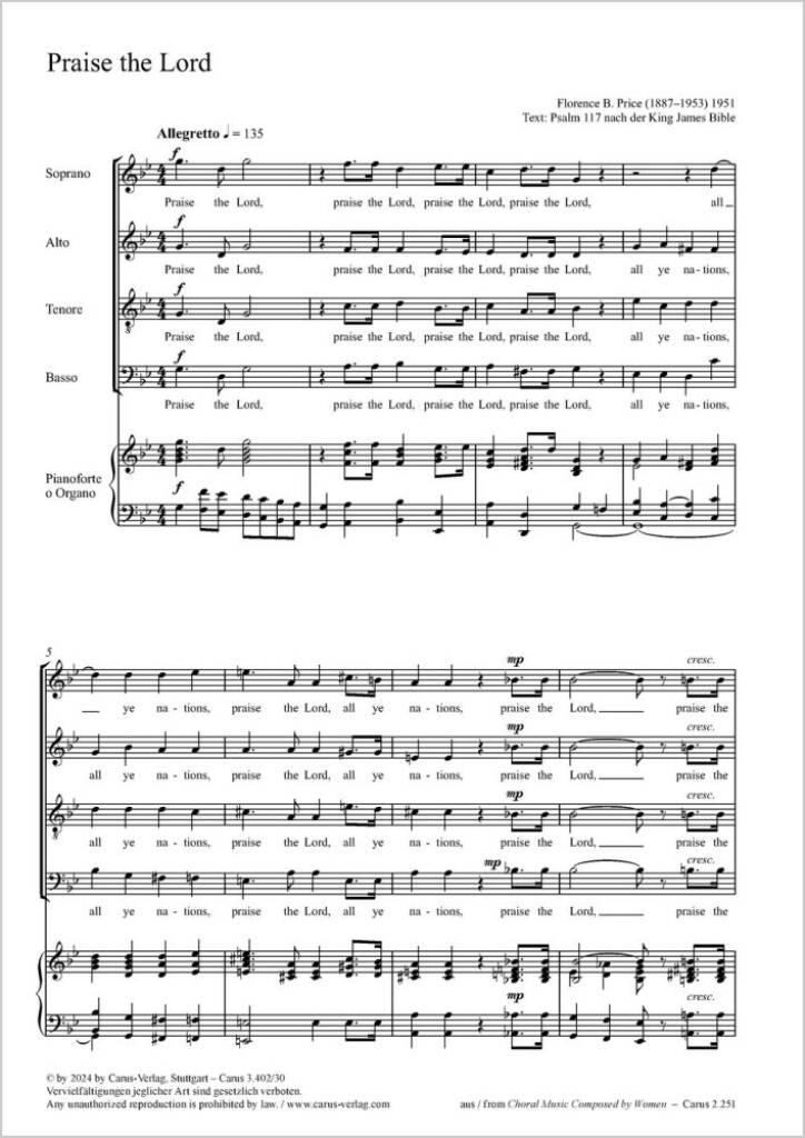Praise the Lord : G minor