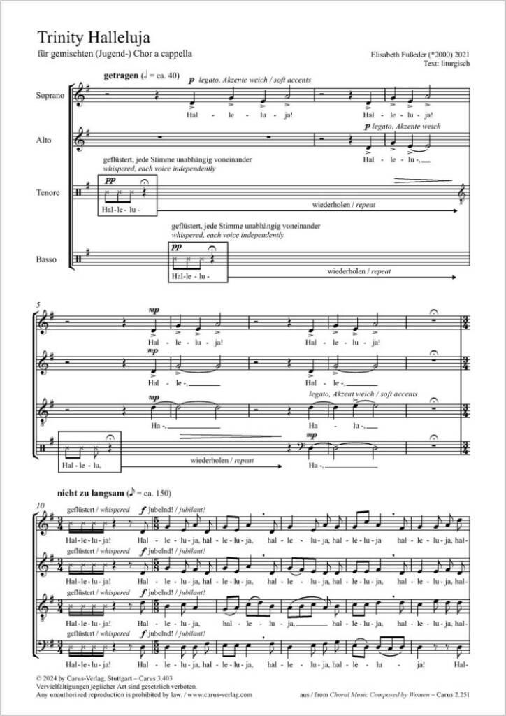 Trinity Halleluja : G major