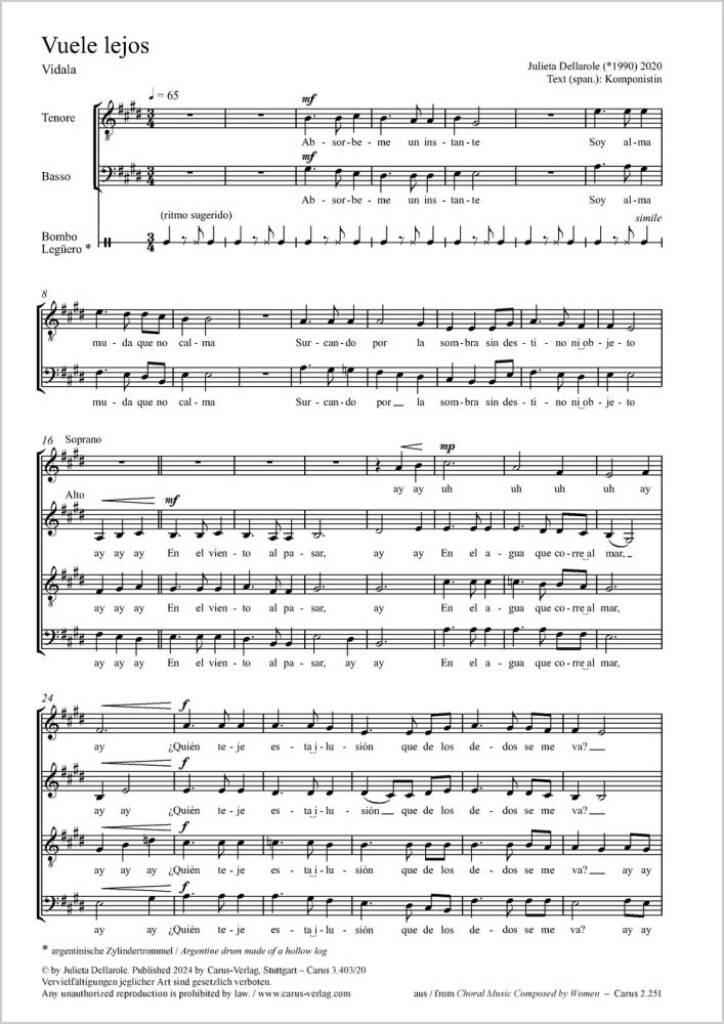 Vuele lejos - E major : Vidala