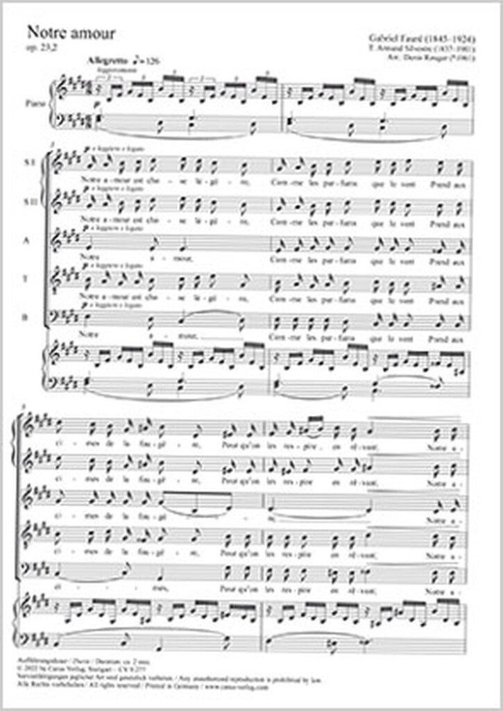 Notre amour : op. 23,2