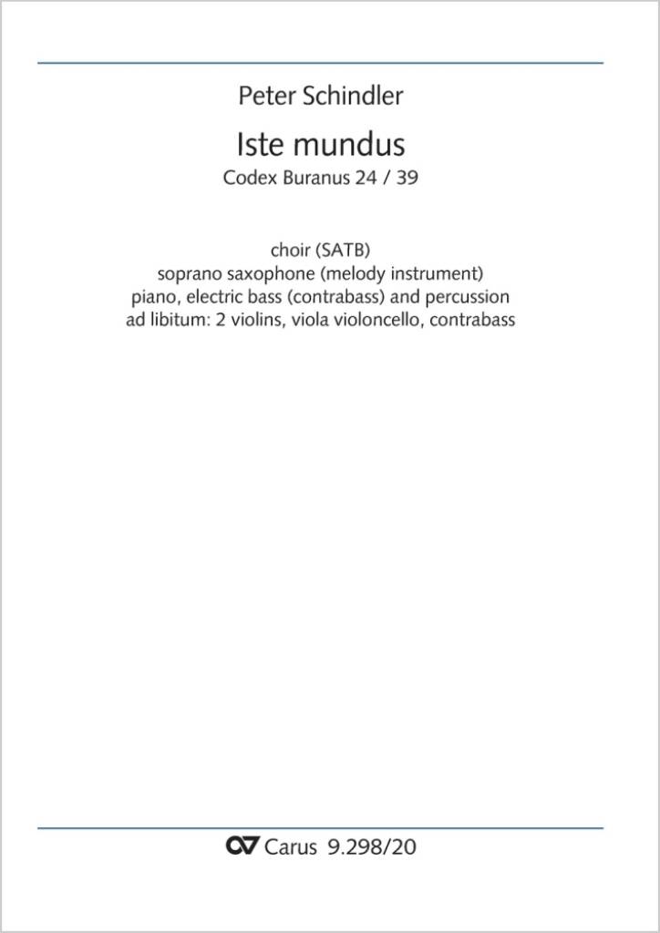 Iste mundus - D minor : from: Perpetuum mobile - Songs from the Codex Buranus