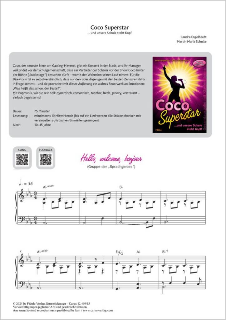 Hello, welcome, bonjour : from: Coco Superstar ... und unsere Schule steht Kopf