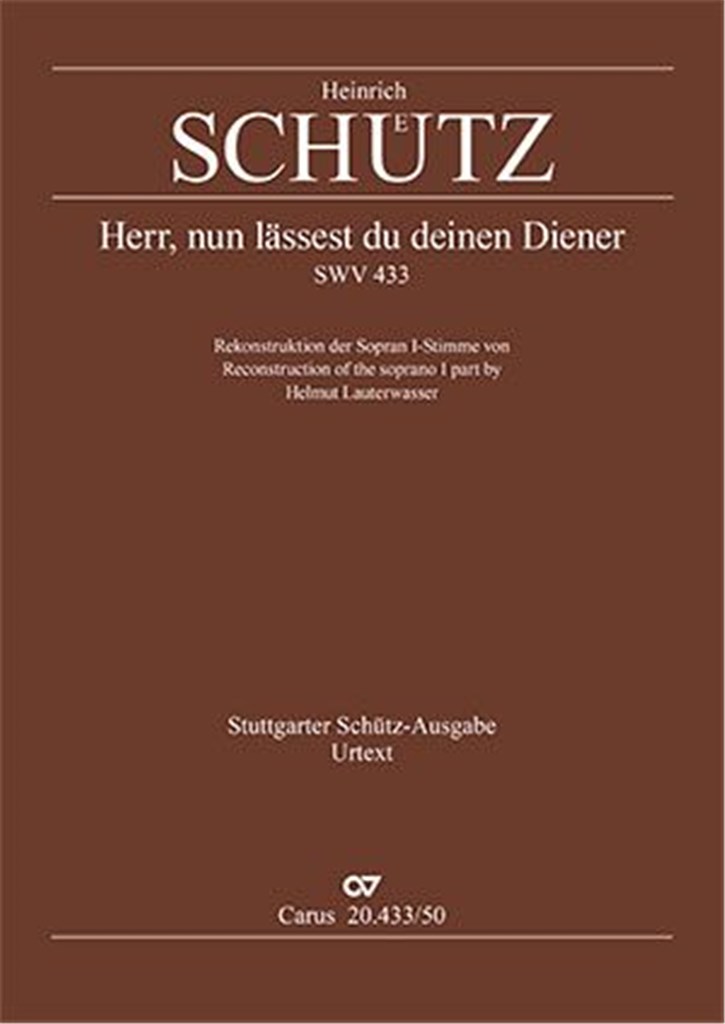 Lord, now lettest thou thy servant depart : Deutsches Nunc dimittis II - A Dorian - SWV 433