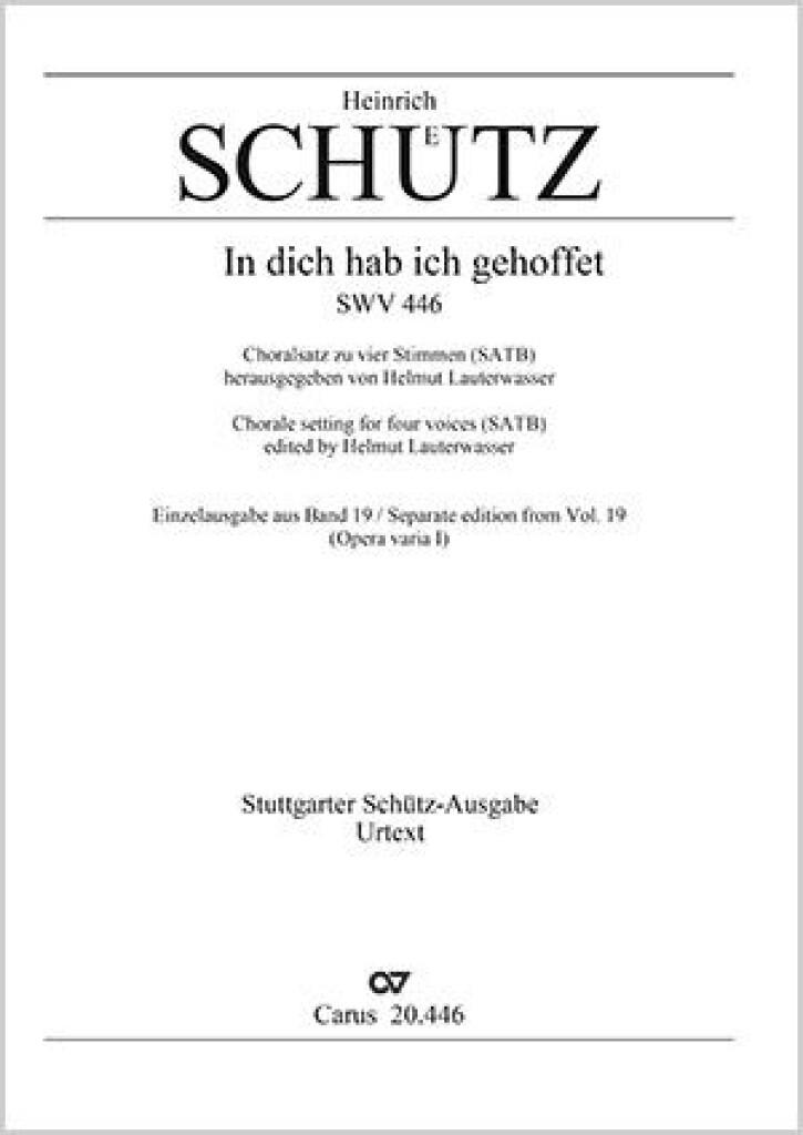 In Dich Hab Ich Gehoffet, Herr : SWV 446