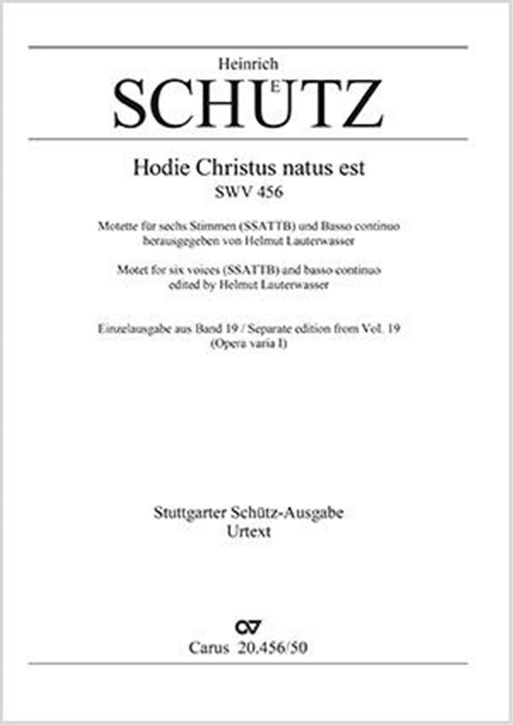 Hodie Christus natus est : Christ der Herr ist geboren heut - SWV 456