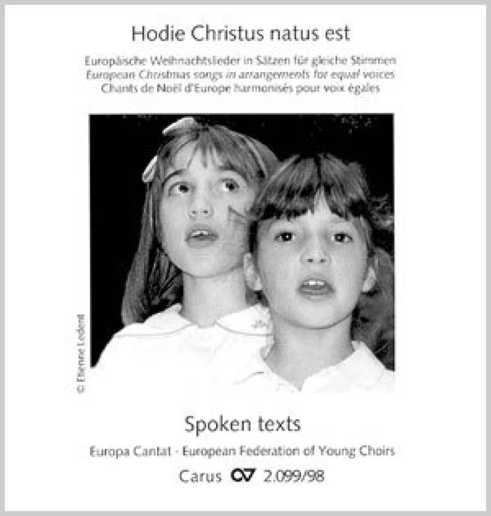 Hodie Christus natus est I : European carols for equal voices with spoken text