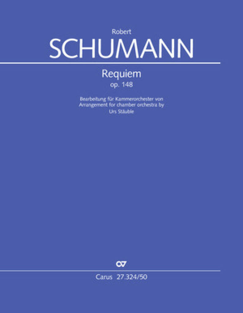 Requiem Op. 148 : Arrangement for Chamber Orchestra