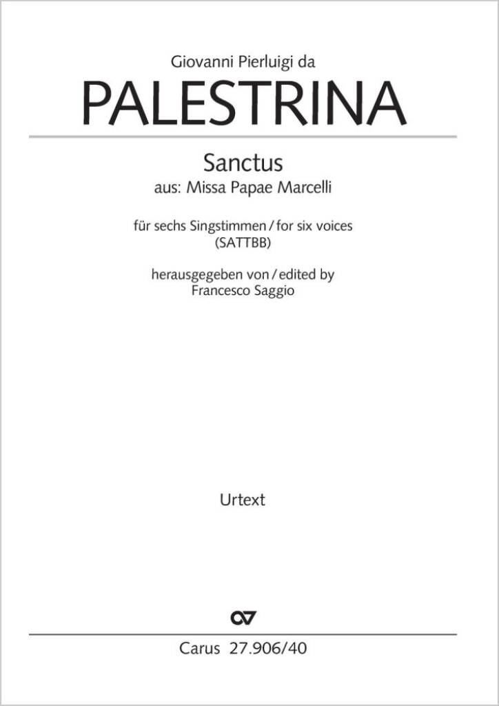Sanctus : from: Missa Papae Marcelli