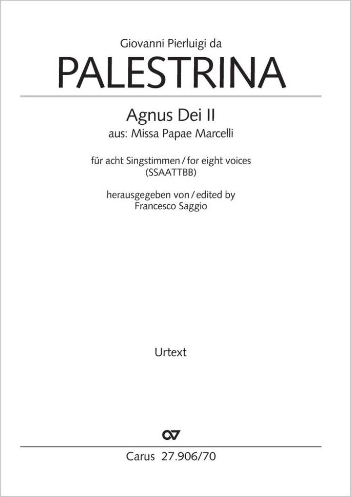 Agnus Dei II : from: Missa Papae Marcelli
