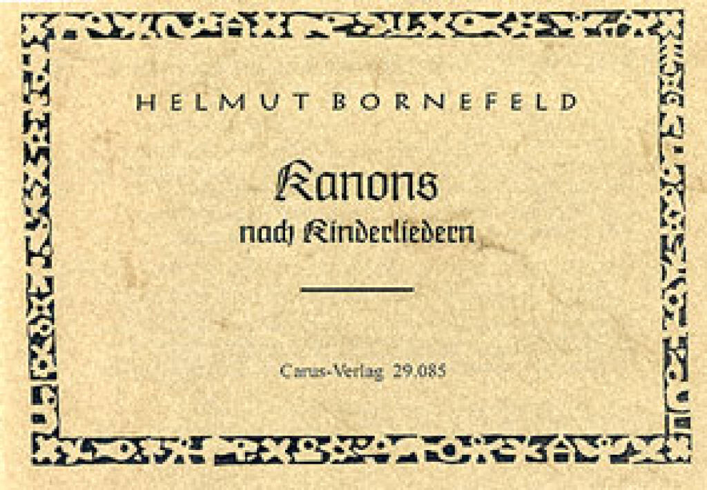 Bornefeld: Kanons nach Kinderliedern