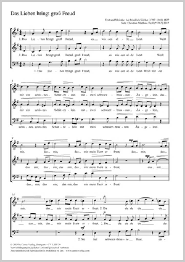 Das Lieben Bringt Groß Freud : G Major