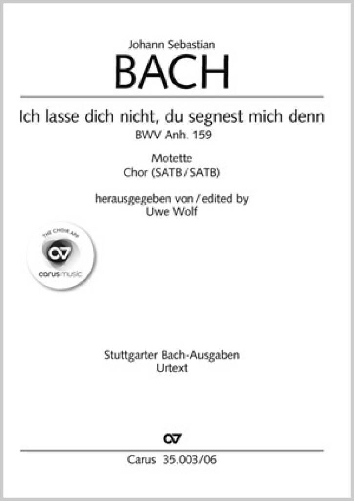 Ich lasse dich nicht, du segnest mich denn : f-Moll