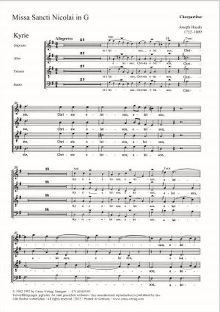 Missa Sancti Nicolai : Nicolai-Messe
