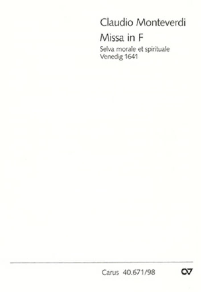 Missa in F : aus: Selva morale et spirituale