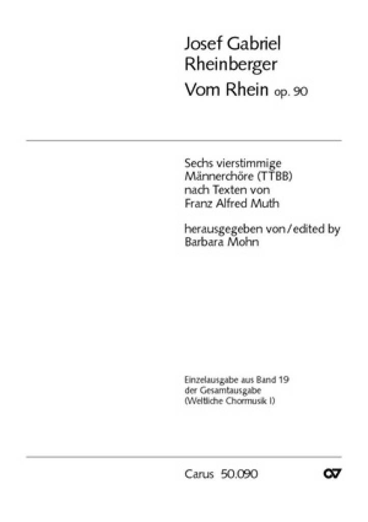 Vom Rhein op. 90. Sechs vierstimmige Männerchöre